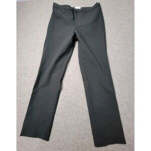 R Label Straight Leg Pants Womens Medium Black High Rise Stretch Career Trousers